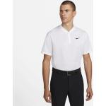 Pánske Tričká s krátkym rukávom Nike Victory bielej farby v biznis štýle z polyesteru na gombíky v zľave 