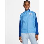 Nová kolekcia: Dámske Športové bundy Nike modrej farby z polyesteru na zips v zľave 