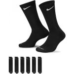 Nike Everyday Plus Cushioned Training Crew Socks (6 Pairs) Black/White S 2-5