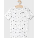 Chlapčenské Detské tričká Nike Kids bielej farby z bavlny v zľave 