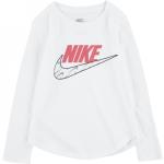 Dievčenské Detské tričká s dlhým rukávom Nike bielej farby s okrúhlym výstrihom s dlhými rukávmi v zľave 
