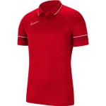 Pánske Tričká s krátkym rukávom Nike Academy červenej farby s vyšívaným vzorom z čipky s krátkymi rukávmi 