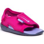 Dievčenské Kožené sandále Nike Sunray Adjust ružovej farby z koženky vo veľkosti 25 na leto 