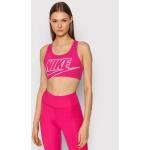 Dámske Športové podprsenky Nike Swoosh ružovej farby zo syntetiky vo veľkosti XS v zľave 