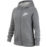 Nike Sportswear Full-Zip Hoodie Junior Girls Carbon Heather 7-8 let