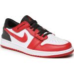 Pánske Kožené tenisky Nike Air Jordan 1 červenej farby v športovom štýle z kože v zľave 