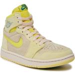 Dámske Kotníkové tenisky Nike Air Jordan 1 žltej farby zo semišu vo veľkosti 38 