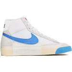 Pánske Kotníkové tenisky Nike Blazer Mid bielej farby z kože vo veľkosti 45 v zľave 