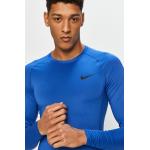 Pánske Tričká s dlhým rukávom Nike modrej farby z polyesteru vo veľkosti S s dlhými rukávmi v zľave 
