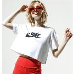 Dámske Tričká s krátkym rukávom Nike Sportswear bielej farby v športovom štýle s krátkymi rukávmi 