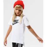 Detské tričká s krátkym rukávom Nike Sportswear bielej farby v športovom štýle 