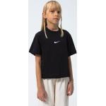 Detské tričká s krátkym rukávom Nike Sportswear čiernej farby v športovom štýle 
