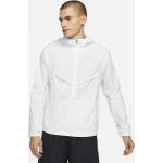 Pánske Bežecké bundy Nike Windrunner bielej farby z polyesteru vo veľkosti L Kapucňa v zľave 