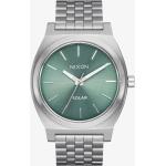 Nixon Time Teller Solar Watch Silver/ Jade Sunray