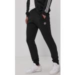Pánske Elastické nohavice Adidas Originals čiernej farby s jednofarebným vzorom z bavlny vo veľkosti XXL v zľave 