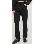 Dámske Kožené nohavice Calvin Klein Jeans čiernej farby z bavlny vo veľkosti XS v zľave 