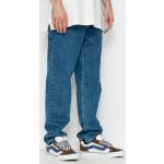 Pánske Slim Fit nohavice Element modrej farby z bavlny na zips zúžené 