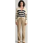 Dámske Chino nohavice Gant hnedej farby voľné vo veľkosti M s opaskom udržateľná móda 