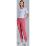 Dámske Elegantné nohavice Gant BIO ružovej farby v preppy štýle z bavlny na gombíky s opaskom na Svadbu udržateľná móda 