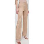 Dámske Kožené nohavice Guess béžovej farby z polyuretánu vo veľkosti XS Vegan v zľave 