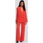 Nová kolekcia: Dámske Designer Elegantné nohavice Karl Lagerfeld červenej farby v elegantnom štýle vo veľkosti M na zips na Svadbu 
