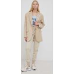 Dámske Nohavice s vysokým pásom Pepe Jeans béžovej farby z bavlny vo veľkosti 4 XL udržateľná móda 