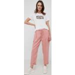 Dámske Cargo nohavice Pepe Jeans ružovej farby z lyocellu vo veľkosti XXXL udržateľná móda 