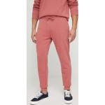 Pánske Športové nohavice Tommy Hilfiger ružovej farby s jednofarebným vzorom z bavlny 