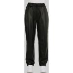 Dámske Kožené nohavice Trussardi čiernej farby voľné s jednofarebným vzorom z koženky vo veľkosti L 