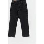 Pánske Loose Fit jeans Vans čiernej farby voľné z bavlny vo veľkosti XXS na zips s opaskom 