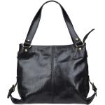 Kožené kabelky čiernej farby v minimalistickom štýle z kože 