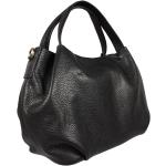 Elegantné kabelky čiernej farby v elegantnom štýle z kože na zips 