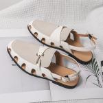 Pánske Sandále bielej farby z polyuretánu vo veľkosti 48 priedušné na leto 