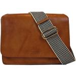 O My Bag Amsterdam - Audrey Cognac Checkered Classic Leather - kožená kabelka