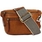 O My Bag Amsterdam - Beck's Bum Bag Cognac Checkered Stromboli Leather - kožená ľadvinka