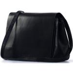 Crossbody kabelky o my bag čiernej farby v minimalistickom štýle z kože 