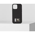 Dámske Designer iPhone 13 Pro Max kryty Karl Lagerfeld čiernej farby z polyuretánu 