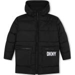 Designer Krátke bundy DKNY čiernej farby z polyesteru v zľave 