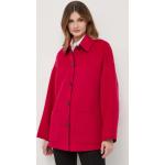 Obojstranný vlnený kabát MAX&Co. ružová farba, prechodný, oversize