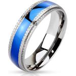 Svadobné obrúčky Šperky eshop modrej farby z ocele 52 