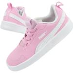 Detská Bežecká obuv Puma Courtflex ružovej farby z polyuretánu vo veľkosti 25 vegánska 