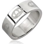 Prstene z chirurgickej ocele Šperky eshop striebornej farby so zábavným motívom zo striebra 67 na Valentín 