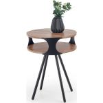 Odkladacie stolíky halmar čiernej farby v elegantnom štýle z dubového dreva s motívom Kirby lakovaný povrch 