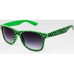 Pánske Slnečné okuliare oem zelenej farby v nerd štýle so zebrovým vzorom z polyvinylchloridu Onesize v zľave 