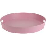 Servírovacie misky ružovej farby okrúhle s priemerom 30 cm 
