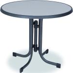 Jedálenské stoly Rojaplast sivej farby okrúhle 