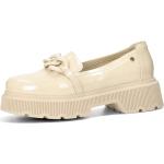 Olivia shoes dámske kožené módne poltopánky - béžové - 36