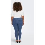 Dámske Skinny jeans ONLY CARMAKOMA modrej farby z bavlny vo veľkosti 4 XL v zľave 