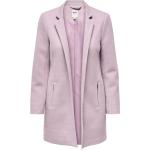Dámske Jarné kabáty ONLY fialovej farby s jednofarebným vzorom z bavlny vo veľkosti XXL 