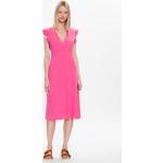 Dámske Letné šaty ONLY ružovej farby z bavlny v zľave 